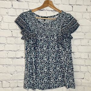 Lucky Brand Flutter Sleeve Top